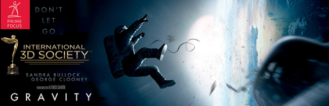Prime Focus World wins  International 3D Society Award for Gravity  